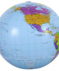 12 Inch Inflatable Globe Ball For Kids Learning Education A Fun Classroom Geography Teaching Toy With Labeled Continents Countries Rivers Oceans Perfect For Beach Pool Party Favors And Classroom Activities PVC showing North America.