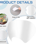 Replacement Lens Kit For 6000 6700 6800 And 6900 Series Full Face Respirators showing lens cover and PET material details