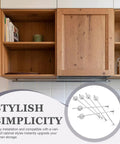 Six Pack Drop Down Cabinet Support Rods For Easy Open And Soft Close Lids Iron Heavy Duty Buffers With Easy Install Silver