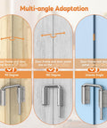 Upgraded Sliding Door Loop Lock With 90 And 180 Degree Adjustable Aluminum Alloy Gate Latch for doors shown in different angles
