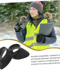 Two Pack Eyepiece Covers Soft Rubber Lens Protectors for outdoor birdwatching with binoculars in snowy forest