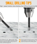 Four Piece Dry Diamond Drill Bits Set For Tile Porcelain Ceramic Stone Glass Granite Marble 6mm Diamond Hole Saw Core Bits With Round Shank Not For Wood drilling into marble