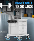 Rock Solid 3 Inch SUS304 Stainless Steel Caster Wheels With Precision Locking Brake on heavy duty medical cart supporting 1800lbs.