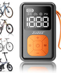 Mini Bike Pump With Gauge Portable 150 PSI Electric Tire Inflator for Road Bikes MTB and E Bikes with LED display