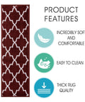 No Slip Stair Treads For Indoor Stairs Red 4 Pack Polypropylene Carpet Strips With Double Adhesive Tape Easy To Install