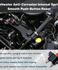 Top Shelf 50 Amp Push Button Circuit Breaker Badass Heavy Duty Build For Marine Motors High Heat Resistive OEM showcasing anti-corrosion features.