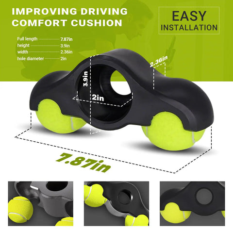 4 Pack Bike Trainer Rocker Feet Adapters For Indoor Cycling, Stable Rocker Feet With 8 Tennis Balls, dimensions shown