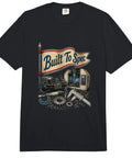 Heavyweight Gauge Square Machinist Vise Tee For CNC Guys with 'Built To Spec' graphic on black cotton shirt.
