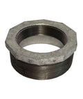 Heavy Duty Galvanized Malleable Iron Reducing Bushing 4 Inch By 3 Inch NPT Male To Female Thread Rust Resistant For Water Air Steam Meets ASTM A197 ASME B16.3 B1.20.1 Plumbing And Industrial Piping.