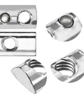 20 Pack Beefy Heavy Duty T Nut With Ball Spring For Aluminum Extrusion 5 16 18 Thread Zinc Plated Steel Roll In Silver