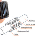Diagram of LM10LUU linear bearings 10mm bore with labeled parts, including bearing retainer and outer ring.