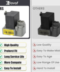 Comparison of Refrigerator Start Relay And Run Capacitor Kit TSD2 W10662129 Replacement showing quality and easy install