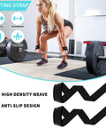 Woman using All In One Barbell Pad Kit For Squats And Hip Thrusts With Ankle Straps, Hip Resistance Bands, Lifting Straps And Carry Bag, Perfect For Bench Press And Home Gym Workouts Black