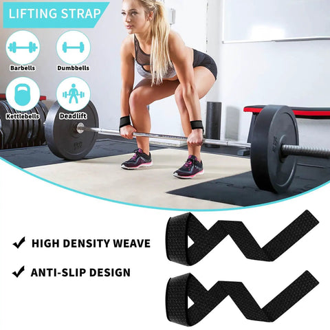 Woman using All In One Barbell Pad Kit For Squats And Hip Thrusts With Ankle Straps, Hip Resistance Bands, Lifting Straps And Carry Bag, Perfect For Bench Press And Home Gym Workouts Black