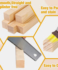 25 Pack Square Wood Dowel Rods 5/16 X 15 Inch Unfinished Pine Craft Sticks for DIY Modeling, easy to cut and paint.