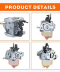 Four views of ST100 Carburetor Kit 951-14423 All In One Replacement for lawn mowers and trimmers, showing different angles.