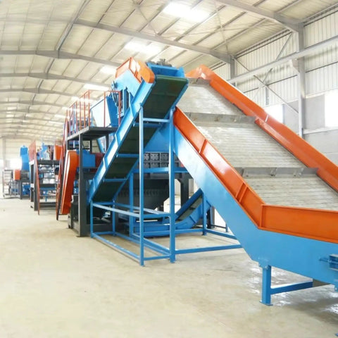 No Nonsense Commercial Dual Rotor Tire Volume Reducer With High Torque Two Shaft Setup For Heavy Duty Shredding And Fast Waste Reduction That Absolutely Knocks It Out Of The Park in a recycling facility.