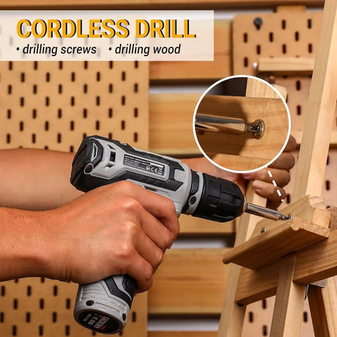 Sweet Cordless Drill Tool Set Kit With 12V Battery Quick Charge 800 RPM Electric Drill Driver used for wood assembly