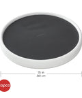 15 Inch Lazy Susan Turntable Game Changer For Pantry And Cabinet Organization With Non Skid Base Smooth Rotation Charcoal Finish