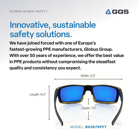 Sawfish Polarized Safety Glasses With Performance Fog Technology, Blue Light And UV Protection, Anti Scratch Coating