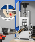 Heavy Duty Manual Wire Stripper Machine For Copper Cables 0.04 To 1 Inch with drill attachment and hand crank feature.