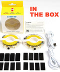Rechargeable Bike Wheel Lights A16 Lit Seven Color LED Spoke Lights For Kids Teens And Adults 2 Tire Pack contents in box