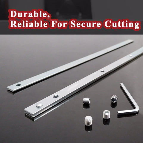 Guide Rail Connector Set For Track Saws Self Aligning Quick Connect Rails and components on reflective surface