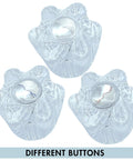 Clear Acrylic Replacement Faucet Knob Set for Windsor Tub and Shower, 3 Piece Handles for Hot Cold and Diverter, top view