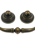 8Pcs Bail Drawer Handles Set Center To Center 3.5 Inch Hole Spacing Bronze Antique Drop Pulls Zinc Alloy