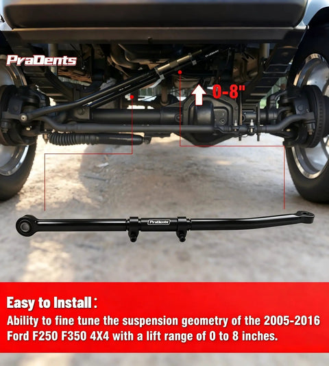 Front Adjustable Track Bar For 2005 To 2016 F250 F350 4x4 With 0 To 8 Inches Travel, Forged Panhard Bar For Beefed-Up Stability, Precise Alignment