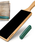 Leather Strop Kit For Knife Sharpening 15.2 Inch With Polishing Compound Dual Sided Razor Sharpener and Ebook Guide