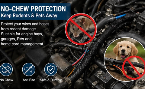 Pro Grade All In One Automotive Wire Loom Kit for Easy Wiring Protection and Boss Cable Management No Chew feature image