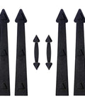 Magnetic Garage Door Decorative Faux Hinges And Handles Hardware Kit Black Includes 4 Hinges And 2 Magnetic Handles Easy No Drill Installation Durable ABS With Rust Iron Finish Ideal For Steel Doors