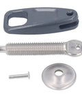 Outboard Transom Clamp Kit With Secure Screw Handle Lock Prevent Loosening Fits 15HP 30HP And 40HP Boat Motors, metal parts close-up
