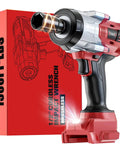 Garage Tested Heavy Hitter 1/2 Inch Cordless Impact Wrench with LED light, 1500 ft lbs torque for lug nut removal.