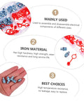 Grease Nipples Assortment Kit 100 Pcs Zerk Fittings With Caps For Automotive Industrial And Motorcycle Use, iron material