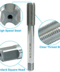 M12 X 1 Metric Tap And Die Set With HSS High Speed Steel, showing tap details and standard square head for threading.