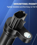 Set Of 3 Camshaft Crankshaft Position Sensors For Nissan 350Z Altima Maxima Murano Pathfinder Frontier Quest Xterra Infiniti G35 FX35 M35 I35 3.5L V6 Kit black sensor close-up mounting points