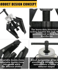 Close-up of all In One Wiper Arm Puller And Battery Terminal Removal Tool with adjustable claws and locking function for cars.