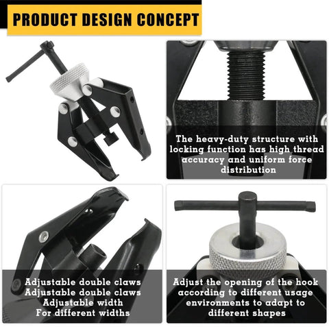 Close-up of all In One Wiper Arm Puller And Battery Terminal Removal Tool with adjustable claws and locking function for cars.