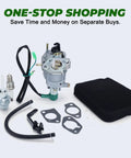 Beefed-Up 8750 Carburetor For Predator 420cc Generator By Harbor Freight with gaskets, spark plug, air filter, fuel valve