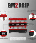 Red Hand Grip Exerciser For Finger Strength And Grip Training With 7 Pound Spring Portable Gripper Great For Hand Rehab Stress Relief And Everyday Squeeze Workouts At Home with features like premium ABS plastic and SWPB spring.
