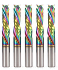 Dope Up Down Compression Spiral Router Bit For Wood Engraving And Grooving One Quarter Inch Shank Two Flute DLC Coated