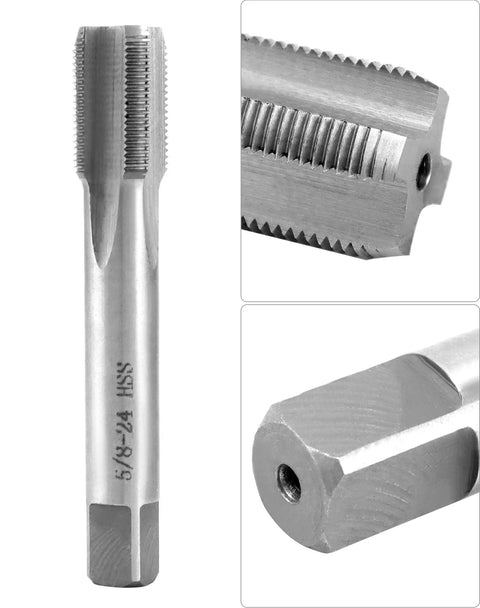5/8-24 UNEF Right Hand HSS Tap And Die Set For Precision Thread Repair In Iron Aluminum Copper Heavy Duty Alloy Steel Round Die Tool