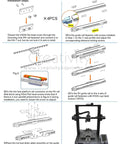 Diagram of Ender 3 S1 Pro Y Axis Upgrade with MGN9H Linear Rail for Stable Precise Movement and Quiet Operation.