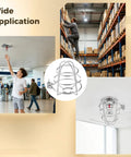 10 Pack Stainless Steel Fire Sprinkler Guard Cages For 1/2 Inch Heads With Rugged Wire Mesh Design For Ceiling Mount Impact Protection Against Ladders And Tools To Keep Your System Bulletproof And Stress Free, displayed in various settings.