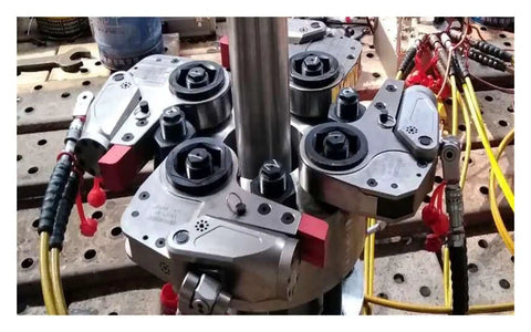 Heavy Duty Hydraulic Torque Wrench Featuring Hollow Body And Square Drive Built Like A Tank For Knocking Down Stubborn Bolts Ridiculously Precise Garage Ready Gear close-up view of hydraulic connections and square drive design.