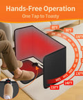 Person using Under Desk Heater Foldable And Quiet Office Space Warmer With Timer 8 Temp Levels Auto Shut Off Energy Efficient Portable Foot Warmer And Detachable Foot Mat