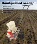 Manual Hand Push Seed Seeder With 7 Nozzles Adjustable Depth And Spacing Precision Planter For Corn Soybean Cotton