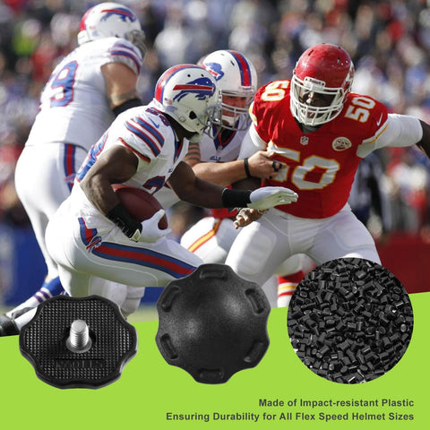 Chin Strap Thumb Screws Compatible With SpeedFlex Youth Football Helmets Keeps Chin Straps Secure To Prevent Helmet Displacement